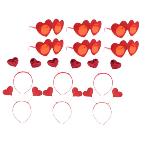 NIYANGLE 1Satz Valentinstag Kostümset Teilig Stirnbänder Valentinsbrille für Feste Partyzubehör und Foto Requisiten zur Dekoration NIYANGLE 1Satz Valentinstag Kostümset Teilig Stirnbänder Valentinsbrille für Feste Partyzubehör und Foto Requisiten zur Dekoration von NIYANGLE