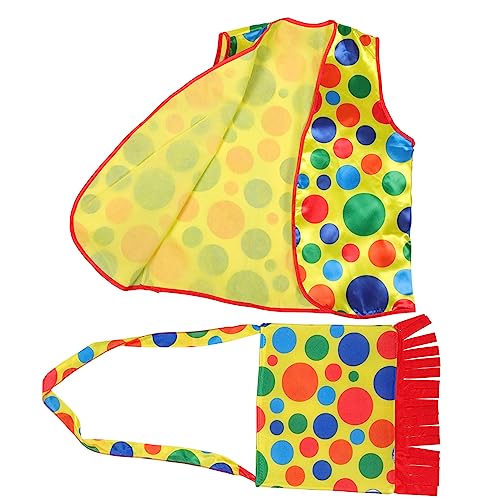 NIYANGLE 1satz Clown Kostüm Set Für Erwachsene Teiliges Set Mit Bunter Clown Kleidung Und Tasche Für Karneval Halloween Und Cosplay-events Inklusive Witziger Accessoires Für von NIYANGLE