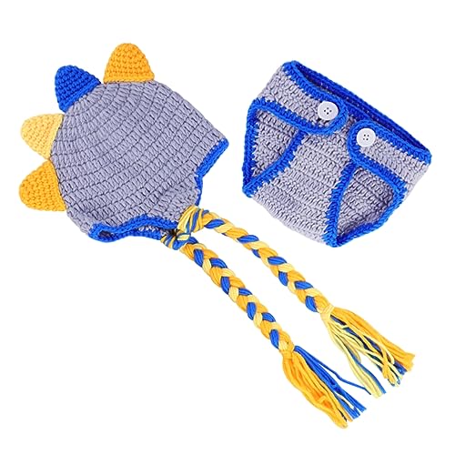 NIYANGLE 1satz Handgefertigtes Dinosaurier-outfit Für Neugeborene Fotorequisiten Hellblau Für Tag Baumwollmaterial Bequem Und Hautfreundlich NIYANGLE 1satz Handgefertigtes Dinosaurier-outfit Für Neugeborene Fotorequisiten Hellblau Für Tag Baumwollmaterial Bequem Und Hautfreundlich von NIYANGLE