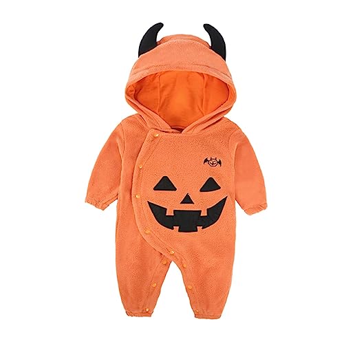 NIYANGLE 1stück Halloween Junge Mädchen Overall Mit Kapuze Bunte Romper Für Junge Mädchen Kostüm Für Halloween Geburtstag Und Fotoshootings von NIYANGLE