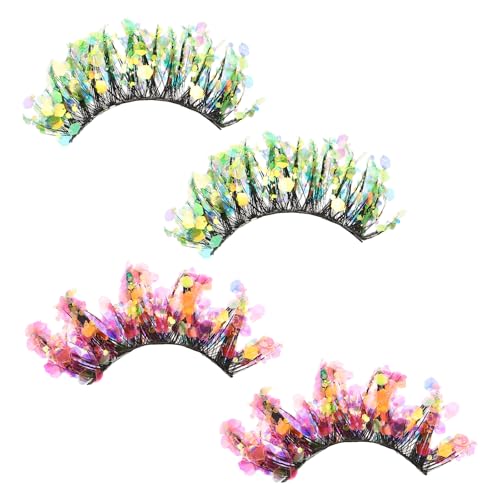 NIYANGLE 2 Paar Glitzerwimpern: Künstliche Wimpern, Bling-Wimpernbüschel – 3D-funkelnde Wimpern mit Pailletten und Strasssteinen, dramatisch und farbig für Make-up, Party, Bühne, Cosplay NIYANGLE 2 Paar Glitzerwimpern: Künstliche Wimpern, Bling-Wimpernbüschel – 3D-funkelnde Wimpern mit Pailletten und Strasssteinen, dramatisch und farbig für Make-up, Party, Bühne, Cosplay von NIYANGLE