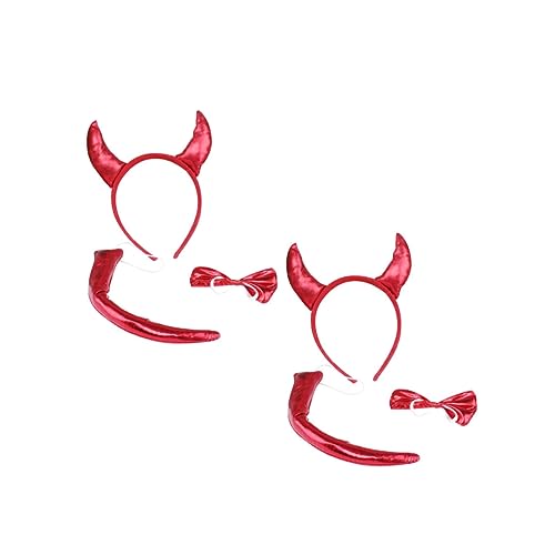 NIYANGLE 2 Sätze Teufelshörner Haarband mit und Haargummi Trendige Kostümaccessoires für für Faschingspartys Modenschauen und Cosplay Events NIYANGLE 2 Sätze Teufelshörner Haarband mit und Haargummi Trendige Kostümaccessoires für für Faschingspartys Modenschauen und Cosplay Events von NIYANGLE