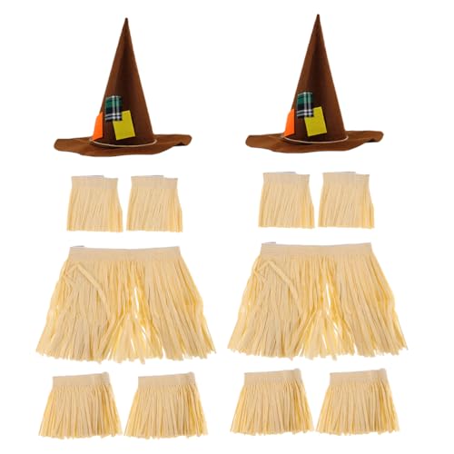 NIYANGLE 2 Sets Bast-Luau-Kostüm: Hawaiianisches Tropengras-Outfit für Party-Dekoration – Cosplay-Hexenhut-Hemden, Fußkettchen-Armbänder – Strandparty-Accessoire für Frauen, Männer und Kinder NIYANGLE 2 Sets Bast-Luau-Kostüm: Hawaiianisches Tropengras-Outfit für Party-Dekoration – Cosplay-Hexenhut-Hemden, Fußkettchen-Armbänder – Strandparty-Accessoire für Frauen, Männer und Kinder von NIYANGLE