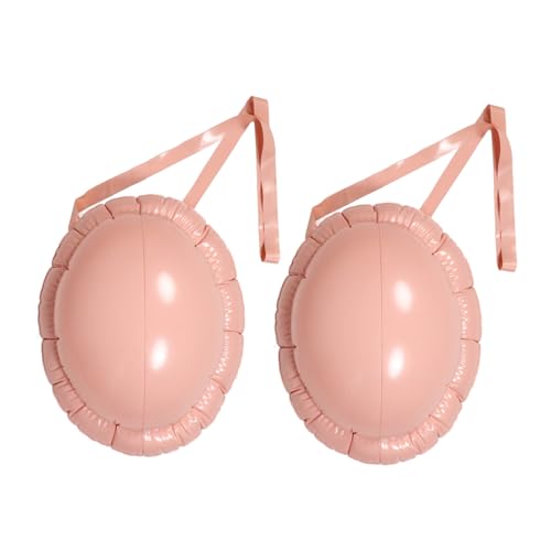 NIYANGLE 2 Stück Aufblasbarer PVC Schwangerer Bauch für Weihnachtsmann Kostüm Realistischer Fake Bauch für Cosplay Party Accessoire Schwangerschafts Simulation Vielseitig Einsetzbar von NIYANGLE