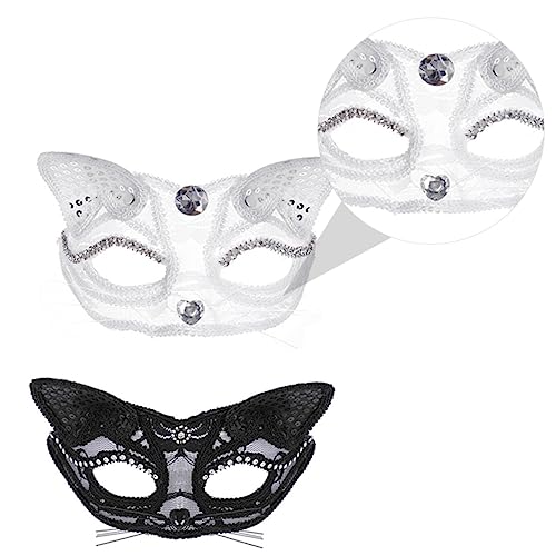 NIYANGLE 2 Stück Fuchs Maske Gruseliges Halloween Halloween- Frauen-maskerade-maske Party-kostümmaske Halloween Kostümmaske Fuchs-halloween Maske Maskerade Weiß NIYANGLE 2 Stück Fuchs Maske Gruseliges Halloween Halloween- Frauen-maskerade-maske Party-kostümmaske Halloween Kostümmaske Fuchs-halloween Maske Maskerade Weiß von NIYANGLE