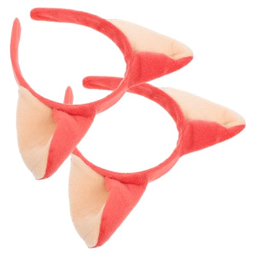 NIYANGLE 2 Stück Fuchsohren Haarreif Flauschiges Tierohren Stirnband für Cosplay Party Damen und Weiches Langlebiges Material Auffälliges Süßes Accessoire für Kostüm und Alltag von NIYANGLE