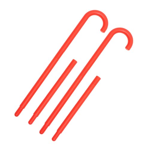 NIYANGLE 2 Stück Halloween-Cosplay-zubehör Zuckerrohr-Requisiten- Rohrverzierung Cosplay-verzierung Cosplay Rohrstock Stütze Cosplay -Requisite Spazierstock Zubehör Rot Plastik von NIYANGLE