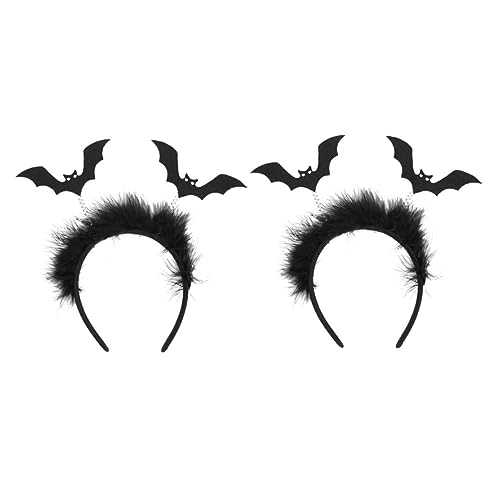 NIYANGLE 2 Stück Halloween Fledermaus Haarreif Kostümzubehör für Party Cosplay Lustiger Haarschmuck für Halloween Feiern Bequem Praktisch Einzigartiger Kopfschmuck für Damen und Herren NIYANGLE 2 Stück Halloween Fledermaus Haarreif Kostümzubehör für Party Cosplay Lustiger Haarschmuck für Halloween Feiern Bequem Praktisch Einzigartiger Kopfschmuck für Damen und Herren von NIYANGLE