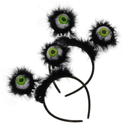 NIYANGLE 2 Stück Halloween Leuchtende Augen Kopfband Haarreifen mit Augeneffekten für Kostümparty Cosplay Halloween Events Bequem Strapazierfähig von NIYANGLE