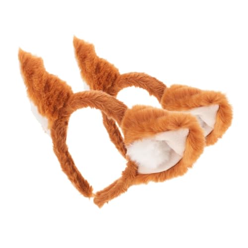NIYANGLE 2 Stück Kopfschmuck mit Fuchsohren Stirnband Füchse Halloween Cosplay Erwachsene pelzige Katzenohren Wolf Kostüm Hundeohren Kostüm Kaninchenohren Plüsch Light Brown NIYANGLE 2 Stück Kopfschmuck mit Fuchsohren Stirnband Füchse Halloween Cosplay Erwachsene pelzige Katzenohren Wolf Kostüm Hundeohren Kostüm Kaninchenohren Plüsch Light Brown von NIYANGLE