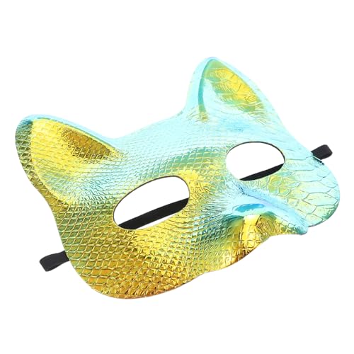 NIYANGLE 2 Stück Laserfuchsmaske Maskerade halbe Gesichtsmaske Halloween Kostümmaske Karnevalsmaskenzubehör Fuchsmaske Frauen Maske Maskerade Fuchs-Cosplay-Maske Kostüm Fuchsmaske Plastik von NIYANGLE