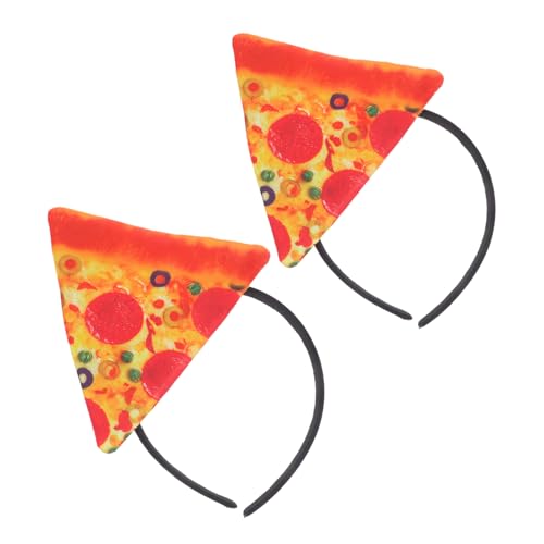 NIYANGLE 2 Stück Lustiges Pizza Stirnband Halloween Kostüm Zubehör für Erwachsene Leichter Langlebiger Vielseitig für Themenpartys und Italienische Food Feiern von NIYANGLE