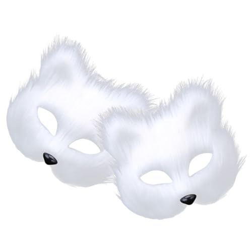 NIYANGLE 2 Stück Maskerade-Party-Maske halloween masken halloweenmaske halloween gesichtsmaske Fuchsmaske pelzig Plüsch Stoff halloween deko Fuchs-Cosplay-Maske Maskerademaske Plastik Weiß NIYANGLE 2 Stück Maskerade-Party-Maske halloween masken halloweenmaske halloween gesichtsmaske Fuchsmaske pelzig Plüsch Stoff halloween deko Fuchs-Cosplay-Maske Maskerademaske Plastik Weiß von NIYANGLE