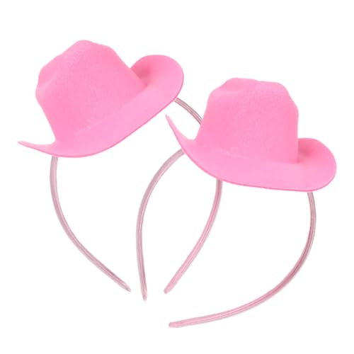 NIYANGLE 2 Stück Rosa Cowgirl Hut Stirnband mit Kleiner Cowboyhut für Frauen und Mädchen Vielseitiges Accessoire für Mottopartys und Festivals NIYANGLE 2 Stück Rosa Cowgirl Hut Stirnband mit Kleiner Cowboyhut für Frauen und Mädchen Vielseitiges Accessoire für Mottopartys und Festivals von NIYANGLE