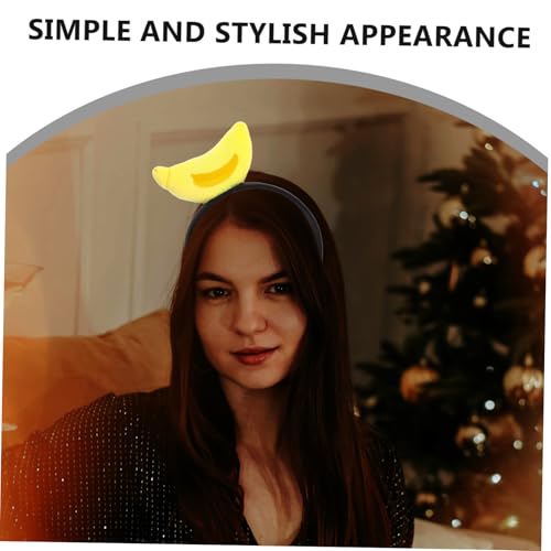 NIYANGLE 2 Stück Teiliges Cartoon Obst Haarreifen Leichtes Weiches Material Lustige Erdbeer und Bananen Designs Vielseitiges Accessoire für Halloween Kostüm Party Live Streaming und von NIYANGLE