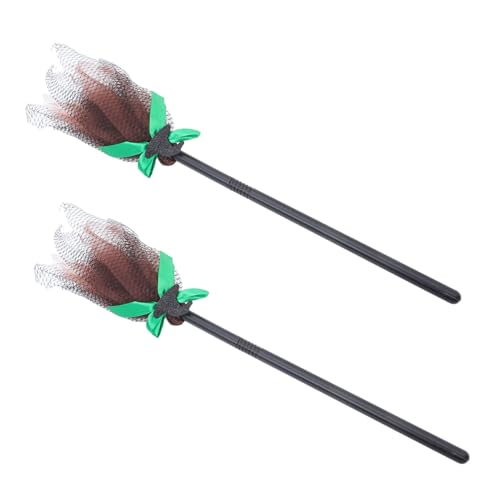 NIYANGLE 2 Stück Teiliges Halloween Hexenbesen Leichter Kunststoffbesen mit Abnehmbarem Netz Cosplay-prop für Hexen-kostüme Vielseitig als Party-deko und Gruseldekor bei Halloween-feiern NIYANGLE 2 Stück Teiliges Halloween Hexenbesen Leichter Kunststoffbesen mit Abnehmbarem Netz Cosplay-prop für Hexen-kostüme Vielseitig als Party-deko und Gruseldekor bei Halloween-feiern von NIYANGLE