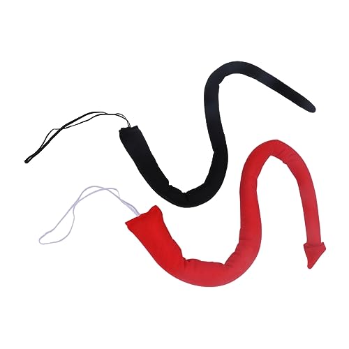 NIYANGLE 2 Stück Teiliges Halloween Kostüm Tier Rot Schwarz Elastischer Role Playing Tail für Party Langlebig und Vielseitig als Halloween Zubehör und Foto Requisite Geeignet NIYANGLE 2 Stück Teiliges Halloween Kostüm Tier Rot Schwarz Elastischer Role Playing Tail für Party Langlebig und Vielseitig als Halloween Zubehör und Foto Requisite Geeignet von NIYANGLE