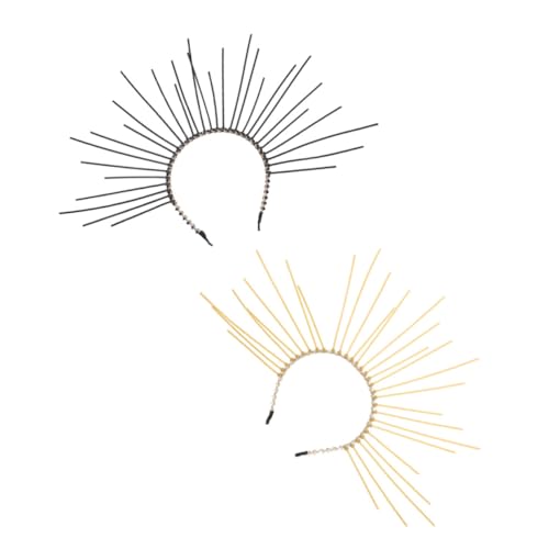 NIYANGLE 2 Stück Vintage Cosplay Haarband mit Reißverschluss Einzigartige Foto Requisiten für Partys und Besondere Anlässe Schwarz Gold NIYANGLE 2 Stück Vintage Cosplay Haarband mit Reißverschluss Einzigartige Foto Requisiten für Partys und Besondere Anlässe Schwarz Gold von NIYANGLE