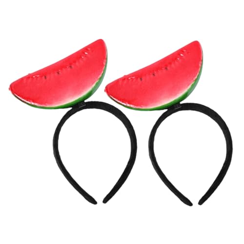 NIYANGLE 2 Stück Wassermelonen Stirnband Lustiges Party Haarreif Accessoire Sommer Fotorequisite für Frauen und Mädchen von NIYANGLE