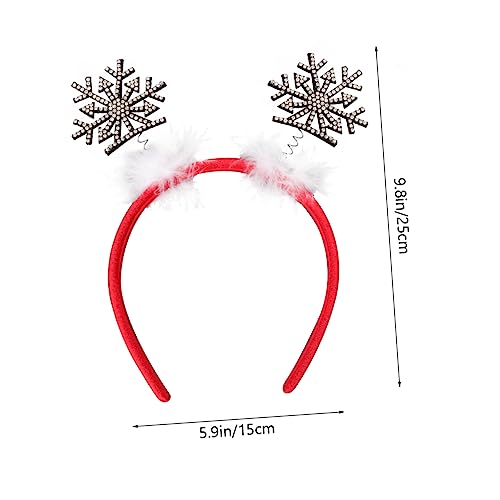 NIYANGLE 2 Stück Weihnachtliche Antler Haarbänder mit Schneeflockenmotiv Dekorative Stirnbänder für Mädchen und Damen Festlicher Kopfschmuck für Party und Feiertage von NIYANGLE