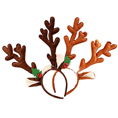 NIYANGLE 2 Stück Weihnachtliche Rentiergeweih Haarreifen Süßer Haarschmuck mit Niedlichen Geweihen und Weihnachtsdekor Leichtes Sicheres Material für Erwachsene für Party und von NIYANGLE