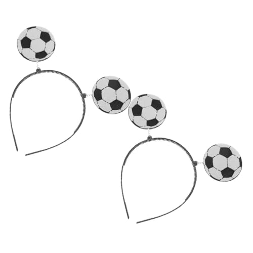 NIYANGLE 2 Stück lustiges Stirnband Bands Festivalstirnband Gastgeschenke zum Thema Fußball Fußball-Stirnband für Damen Sport-Stirnbänder für Partys Plastik Black NIYANGLE 2 Stück lustiges Stirnband Bands Festivalstirnband Gastgeschenke zum Thema Fußball Fußball-Stirnband für Damen Sport-Stirnbänder für Partys Plastik Black von NIYANGLE