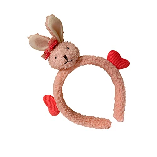 NIYANGLE 2 Stücke Stirnband Herz Haarband Cartoon Make Up Haarschmuck für Damen Elastisches Schwamm Haarreifen für Partykostüm und Kosmetik von NIYANGLE