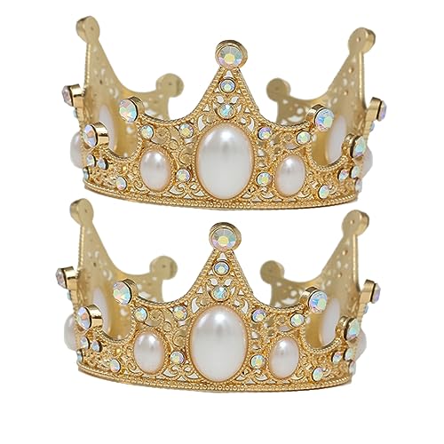 NIYANGLE 2 Stücke Teiliges Vintage Kindergeburtstagskrone Tortendeko Perlen Haarschmuck für Festliche Tortenaufsätze für Unvergessliche Feiern NIYANGLE 2 Stücke Teiliges Vintage Kindergeburtstagskrone Tortendeko Perlen Haarschmuck für Festliche Tortenaufsätze für Unvergessliche Feiern von NIYANGLE