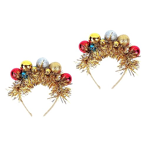 NIYANGLE 2 Stücke Weihnachtlicher Haarreifen mit Bunten Christbaumkugeln Dekoratives Stirnband aus Leichtem und Harz Rutschfester Haarschmuck für Mädchen Festliches Accessoire für NIYANGLE 2 Stücke Weihnachtlicher Haarreifen mit Bunten Christbaumkugeln Dekoratives Stirnband aus Leichtem und Harz Rutschfester Haarschmuck für Mädchen Festliches Accessoire für von NIYANGLE