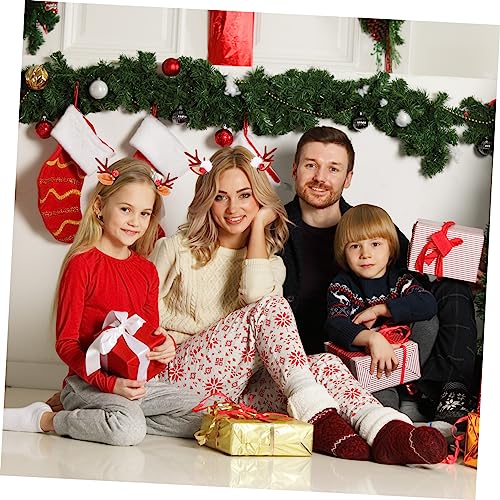 NIYANGLE 2Stücke Geweih Haarreifen Für Weihnachten Zarter Kopfschmuck Mit Festlichen Elementen Für Partys Und Cosplay Leicht Und Langlebig Attraktives Design Mit Flocking von NIYANGLE