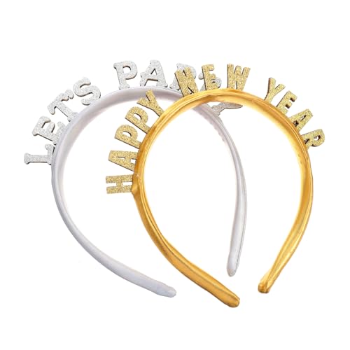 NIYANGLE 2Stücke Haarband Für Neujahr Festliches Stirnband Für Silvesterfeiern Party Accessoires Mit Stilvollem Design Und Verarbeitung Für Erwachsene von NIYANGLE