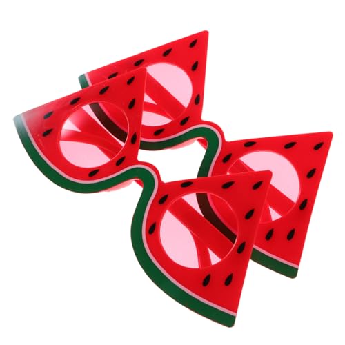 NIYANGLE 2Stücke Hawaii Partybrennen Lustige Wassermelonenbrille Leichte Sommersonnenbrille Tropisches Accessoire für Luau Feiern für Strandpartys Themenveranstaltungen von NIYANGLE