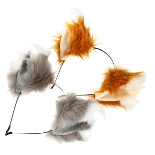 NIYANGLE 2Stücke Tier Haarreifen mit Flaumigen Fuchsohren Weicher Kopfschmuck für Festivals und Partys Haardekoration für Damen NIYANGLE 2Stücke Tier Haarreifen mit Flaumigen Fuchsohren Weicher Kopfschmuck für Festivals und Partys Haardekoration für Damen von NIYANGLE