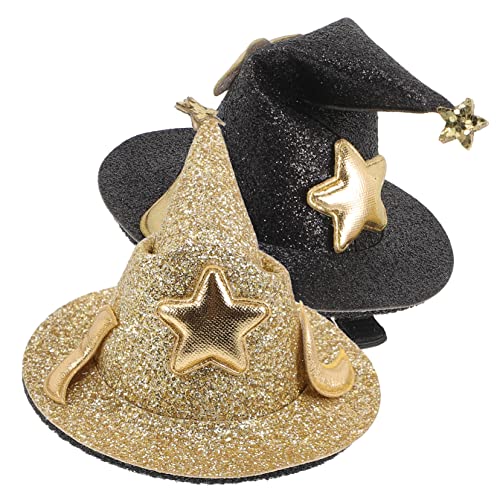NIYANGLE 2stücke Hexenhut Haarschmuck Für Halloween Dekorative Haarspangen Für Partys Und Kostüme Für Mädchen Und Accessoires Für Halloween-feiern von NIYANGLE