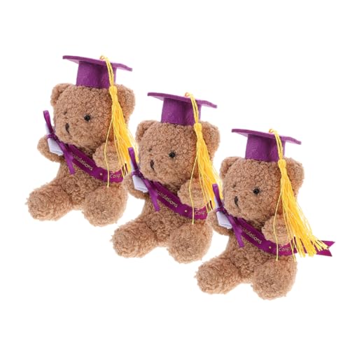 NIYANGLE 3 Stück Mini-abschlussbär, Kuscheltiere, Kleiner Plüschbär Mit Diplom Und Hut Für 2025, Abschlussfeier, DIY-, Zeremonie, Partydekoration NIYANGLE 3 Stück Mini-abschlussbär, Kuscheltiere, Kleiner Plüschbär Mit Diplom Und Hut Für 2025, Abschlussfeier, DIY-, Zeremonie, Partydekoration von NIYANGLE