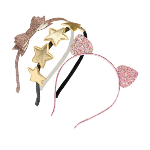 NIYANGLE 3 Stück Teiliges Glitzer Katzenohren Haarband Set mit Schleife Funktionsrequisiten für Mädchen Geeignet für Partys Cosplay Halloween und Besondere Anlässe NIYANGLE 3 Stück Teiliges Glitzer Katzenohren Haarband Set mit Schleife Funktionsrequisiten für Mädchen Geeignet für Partys Cosplay Halloween und Besondere Anlässe von NIYANGLE
