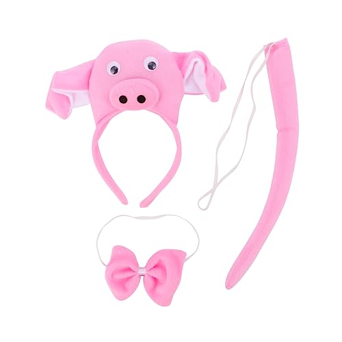 NIYANGLE 3 Stück Teiliges Halloween Kostüm Tier Haarreif Set Rosa Tier Cosplay Haarband für Geburtstagsfeiern Halloween und Festivals aus Strapazierfähigem Material für Langlebigen Spaß NIYANGLE 3 Stück Teiliges Halloween Kostüm Tier Haarreif Set Rosa Tier Cosplay Haarband für Geburtstagsfeiern Halloween und Festivals aus Strapazierfähigem Material für Langlebigen Spaß von NIYANGLE