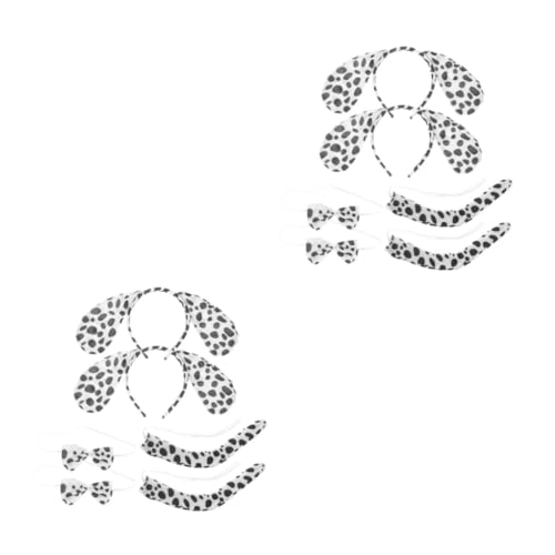 NIYANGLE 4 Sätze Dalmatiner Kostüm Haarreifen mit Ohren Fliege und Halloween Cosplay Tier Accessoires für Fasching und Mottoparty Geeignet für Jungen und Mädchen NIYANGLE 4 Sätze Dalmatiner Kostüm Haarreifen mit Ohren Fliege und Halloween Cosplay Tier Accessoires für Fasching und Mottoparty Geeignet für Jungen und Mädchen von NIYANGLE