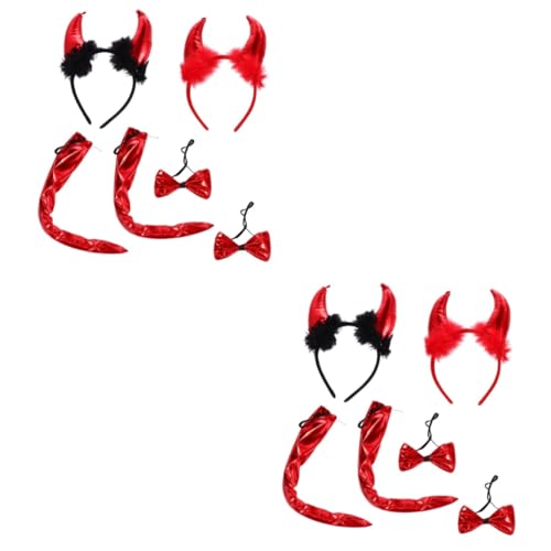 NIYANGLE 4 Sätze Dreiteiliges Tier mit teuflischem Stirnband Teufelsohr Haarband Party-Cosplay-Kostüm halloween kopfschmuck halloween kopfbedeckung Halloween-Cosplay-Kostüm Cosplay-Anzug NIYANGLE 4 Sätze Dreiteiliges Tier mit teuflischem Stirnband Teufelsohr Haarband Party-Cosplay-Kostüm halloween kopfschmuck halloween kopfbedeckung Halloween-Cosplay-Kostüm Cosplay-Anzug von NIYANGLE