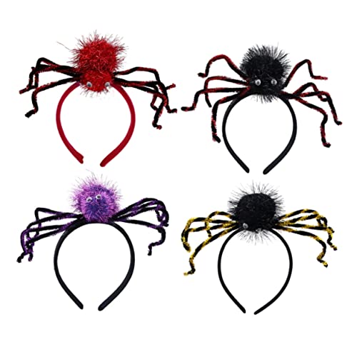 NIYANGLE 4 Stück Halloween Haarreifen mit Spinnen Design Lustige Kopfbedeckung für Kostümparty Karneval Halloween Gelb Rot Schwarz für Diy Haarschmuck und Fotos NIYANGLE 4 Stück Halloween Haarreifen mit Spinnen Design Lustige Kopfbedeckung für Kostümparty Karneval Halloween Gelb Rot Schwarz für Diy Haarschmuck und Fotos von NIYANGLE
