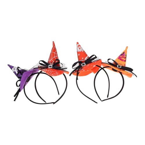 NIYANGLE 4 Stück Halloween Hexenhut Haarreifen Einzigartiger Haarschmuck für Kostümparty Karneval und Feste Halloween Deko für Fröhliche NIYANGLE 4 Stück Halloween Hexenhut Haarreifen Einzigartiger Haarschmuck für Kostümparty Karneval und Feste Halloween Deko für Fröhliche von NIYANGLE