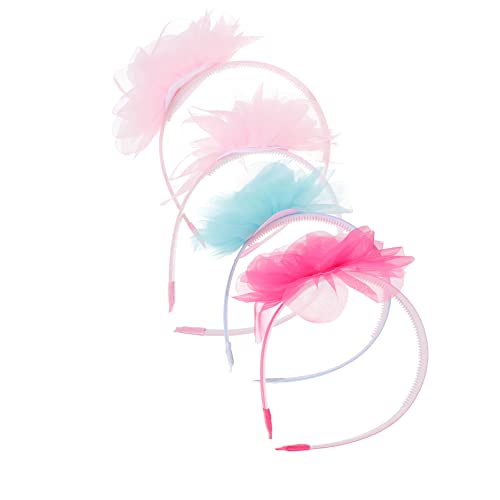 NIYANGLE 4 Stück Teiliges Kreative Blumen Haarbänder für Charmante Haarschmuck für Partys Fotografie und Cosplay aus Strapazierfähigem Material mit Zarter Spitzenblume von NIYANGLE