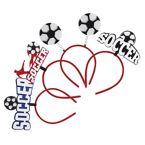 NIYANGLE 4stücke Fußball-haarbänder Elastische Sport-haarschmuck Für Fans Für Sportveranstaltungen Partys Und Wettbewerbe Und Langlebig von NIYANGLE