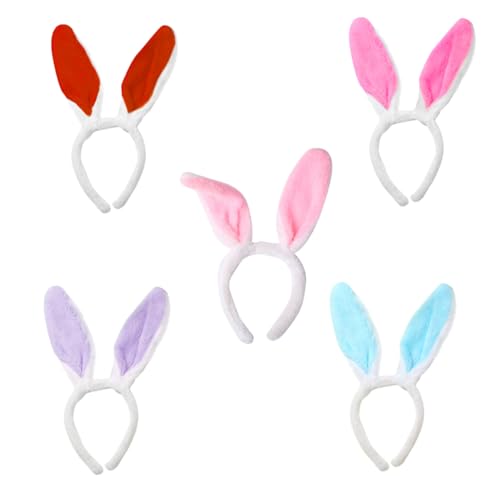 NIYANGLE 5 Stück Hasenohren Haarreif aus Plüsch Bunny Ear Haarband für Karneval Ostern Kostüm Leicht und Bequem für Erwachsene und Zufällige Farben Zufällige Farbe NIYANGLE 5 Stück Hasenohren Haarreif aus Plüsch Bunny Ear Haarband für Karneval Ostern Kostüm Leicht und Bequem für Erwachsene und Zufällige Farben Zufällige Farbe von NIYANGLE