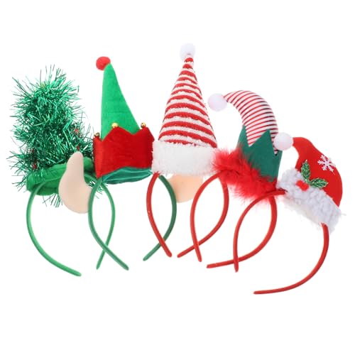NIYANGLE 5 Stück Teiliges Weihnachtliches Haarband Kleine Bunte Weihnachtsmützen Haarreifen Festliche Kopfschmuck Deko für Erwachsene für Weihnachtsfeier Karneval Kostüm Party NIYANGLE 5 Stück Teiliges Weihnachtliches Haarband Kleine Bunte Weihnachtsmützen Haarreifen Festliche Kopfschmuck Deko für Erwachsene für Weihnachtsfeier Karneval Kostüm Party von NIYANGLE