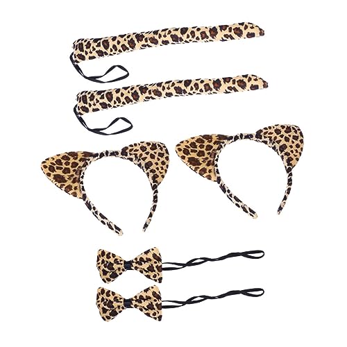 NIYANGLE 6 Stück Cartoon Stirnband Set Ohr Kostüm Fälschung Zubehör Katze-Cosplay-Requisite bezauberndes Katzenstirnband Katze verkleiden Cartoon-Haarbänder für Mädchen Stoff Leopard NIYANGLE 6 Stück Cartoon Stirnband Set Ohr Kostüm Fälschung Zubehör Katze-Cosplay-Requisite bezauberndes Katzenstirnband Katze verkleiden Cartoon-Haarbänder für Mädchen Stoff Leopard von NIYANGLE
