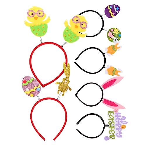 NIYANGLE 6 Stück Ostern Stirnband Zubehör für Party Mädchenhaarband Dekorationen Stütze Cosplay Mädchen Haarband Kostüm zartes Trachtenhaarband Kinderkostüme gefühlt von NIYANGLE