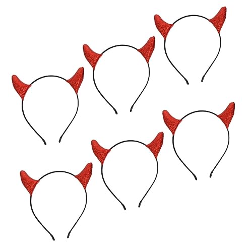 NIYANGLE 6 Stück Teufelshörner Haarreifen Teiliges Halloween Kopfschmuck für Kostüme Cosplay und Partys Leicht und Bequem für und Mädchen Rotes Design Perfektes Zubehör für Halloween NIYANGLE 6 Stück Teufelshörner Haarreifen Teiliges Halloween Kopfschmuck für Kostüme Cosplay und Partys Leicht und Bequem für und Mädchen Rotes Design Perfektes Zubehör für Halloween von NIYANGLE