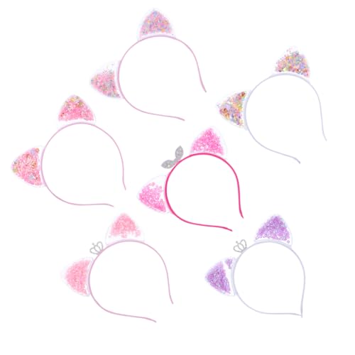NIYANGLE 6Stücke Katzenohr Haarreifen Fotografie Requisiten für Leicht und Bequem für Karneval Cosplay und Partys mit Glitzernden Katzenohren für Unvergessliche NIYANGLE 6Stücke Katzenohr Haarreifen Fotografie Requisiten für Leicht und Bequem für Karneval Cosplay und Partys mit Glitzernden Katzenohren für Unvergessliche von NIYANGLE