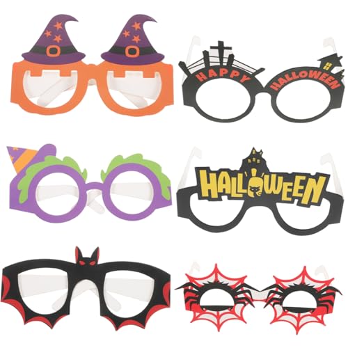 NIYANGLE 6stücke Teiliges Halloween Brillen Zauberhut-design Coole Cosplay-brillen Für Junge Mädchen Für Partys Und Fotos Lustige Halloween-augenblicke Hochwertige Papprahmen Mit NIYANGLE 6stücke Teiliges Halloween Brillen Zauberhut-design Coole Cosplay-brillen Für Junge Mädchen Für Partys Und Fotos Lustige Halloween-augenblicke Hochwertige Papprahmen Mit von NIYANGLE